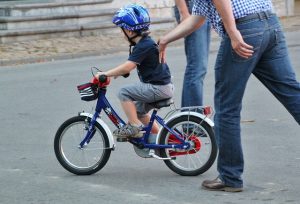 子ども自転車練習