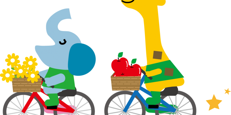 自転車のる動物